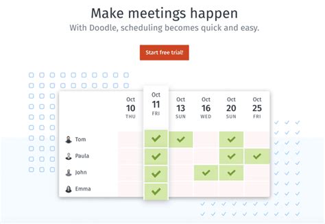 doodle calendar poll